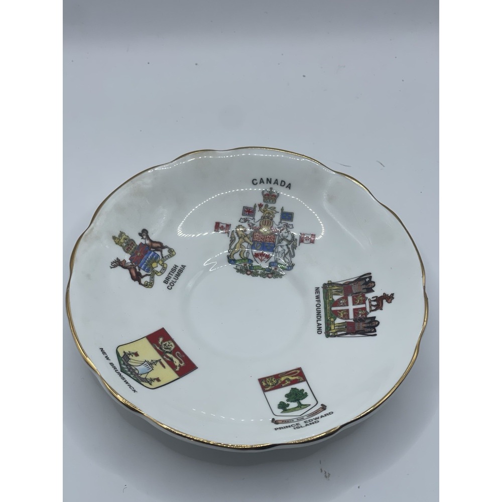 Regency English Bone‎ China Souvenir of Canada Decorative Plate 5" Vintage